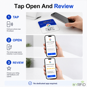 Etiquetas Acrílicas NFC Francesas para Reseñas de <span class=keywords><strong>Google</strong></span>, Etiquetas Personalizadas en Blanco para Comercios Minoristas, Listas para Enviar - Product Image 3