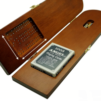 Hölzernes Klappbares Cribbage-Brettspiel-Set 3-Spuriges Klassisches Cribbage-Set mit Spielfiguren und Spielkarten für Erwachsene Familienfeiern