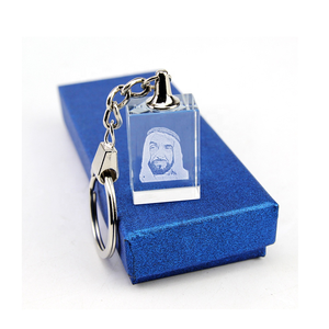 Usine directe en gros personnalisé K9 LED Sublimation 3D Laser gravé Poke <span class=keywords><strong>cristal</strong></span> <span class=keywords><strong>porte</strong></span>-clés avec boîte-cadeau - Product Image 3
