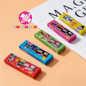 <span class=keywords><strong>Chewing</strong></span>-<span class=keywords><strong>Gum</strong></span> Personnalisé en Gros Marque Privée d'Usine, Emballage de 5 Pièces, Goût de Fruit TikTok <span class=keywords><strong>avec</strong></span> <span class=keywords><strong>Tatouage</strong></span> Autocollant de Dessin Animé - Product Image 5