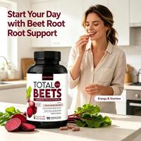 OEM ODM Total Beets Vegan Capsules, Capsules végétales à base d'extrait de racine de betterave, de pépins de raisin et de baies d'aubépine, pour soutenir la santé cardiaque
