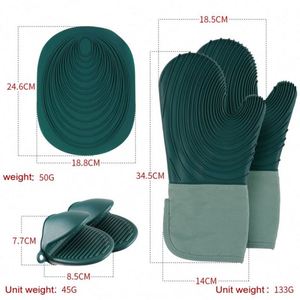Guantes de Silicona Resistentes al Calor con Almohadillas y Agarraderas para Cocina, Repostería y Cocción - Product Image 6