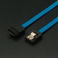 Kabel Data Pita Datar 7Pin Double Straight Head SATA 3.0 6Gbps dengan Konektor Berlapis Emas dan Klip Pengunci untuk SSD HDD DVD