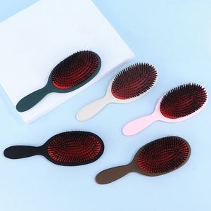 공장 도매 뜨거운 판매 큰 젖빛 마사지 헤어 브러시 나일론 컬러 에어 쿠션 멧돼지 강모 브러시 - Product Image 1