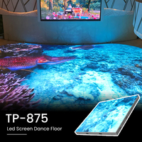 Dalles de piste de danse interactives de mariage numérique d'intérieur système de projecteur panneaux vidéo led écran d'affichage sol led interactif