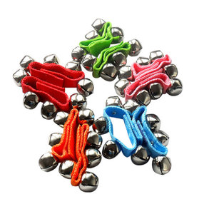 Cloche de poignet, cloche de pied, cloche de taille pour enfants, aide pédagogique pour la danse et la musique, 4, 5, 10 cloches, sangle en nylon colorée - Product Image 4