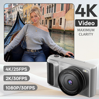 Appareil photo numérique professionnel de marque OEM, 1500 mAh, zoom 16x, 128 Go, rétro, 2,8 pouces, 1080p, 4K, argenté, blanc, sans miroir, 64 MP, directement de l'usine