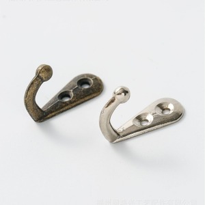 Zinc Alloy Wall Mounted Coat <b>Hook</b> Double Hole Rust Resistant For <b>Bathroom</b> Wardrobe Walk In Closet - Product Image 2