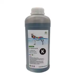 طابعة مطبوعة فاخرة 1000ML CMYK حبر أبيض DTF نقل حراري لصباغ المنسوجات لطابعة Epson I1600 I3200 Dx7 L805 L1800 Xp600 4720