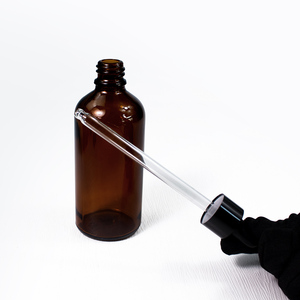 Botella de Vidrio Ámbar de 30 ml con Gotero, Botella para Aceites Esenciales con Tapa Negra para Cosméticos - Product Image 6