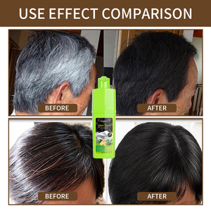 แชมพูย้อมผมสีดำถาวรสีเทาขาวพร้อมผ้าคลุมสมุนไพรออร์แกนิค - Product Image 4