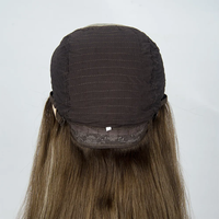 Perruque Lace Front avec sangle réglable et clips, cheveux humains