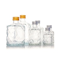 100ml 200ml 250ml 500ml Bouteille en verre transparent pour boisson avec couvercle à vis