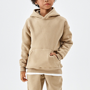 HEXJ012 <span class=keywords><strong>Felpa</strong></span> con Cappuccio Oversize alla Moda in Pile di Cotone per Ragazzi e Ragazze dai 4 ai 15 Anni con Logo Ricamato e Stampa in Rilievo - Product Image 4