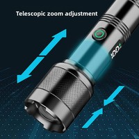 Lampe torche laser blanche de nouvelle génération en alliage d'aluminium avec batterie amovible, affichage numérique latéral, longue portée, IP20
