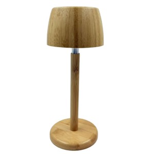 <b>Bamboo</b> <b>Table</b> Lamp Led Rechargeable Night Light Push Button Switch Desktop Organization - Product Image 1