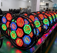 7 projecteurs stroboscopiques LED rétro pour scène, DJ, club, 7x50W COB + LED RGB auxiliaires, effet d'éclairage de fond pour club, mariage, fête