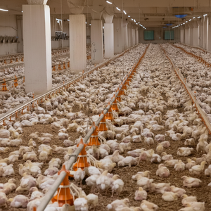 Nouvelle ligne d'alimentation pour élevage au sol de poulets de chair Auto 10000 avec abreuvoirs pour animaux PP et acier inoxydable Garantie de 1.5 ans - Product Image 1