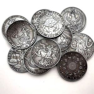 Moneda Coleccionable de Metal con Diseño de los 12 Signos del Zodíaco, Sol, Luna, Dios y Sonrisa, en Níquel Plateado Antiguo, Recuerdo de Amor, Tema Cáncer, Regalo Metálico - Product Image 2