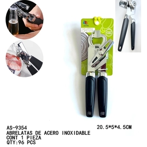 Apriscatole in acciaio inossidabile resistente strumento da cucina facilmente aprire lattine apriscatole robusto - Product Image 1