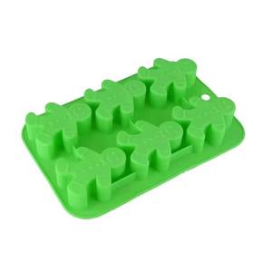 Factory Wholesale Christmas Ginger Bread Man Molds Sustainable <b>Silicone</b> <b>Baking</b> Sheet Eco-Friendly Cake Soap Use - Product Image 4