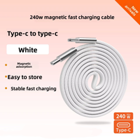 Kabel USB-C ke USB-C Pengisian Cepat PD 240W dengan Chip Pintar Paduan Seng, Kompatibel dengan Laptop dan Tablet