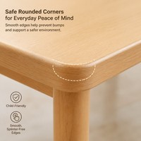 Table carrée en bois Chuangjin 120x60cm, bureau d'activités en bois massif pour la maternelle Montessori, l'étude à domicile, vente en gros