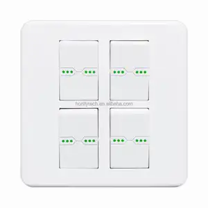 Molde de interruptores eléctricos de hoja de china, interruptor y enchufe CA 250V 10A, botón eléctrico de pared de 4 entradas, 7, 2, nuevo, superventas