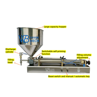 Machine de remplissage horizontale semi-automatique pneumatique en acier inoxydable pour liquides et pâtes, idéale pour les cosmétiques et les crèmes – Vente directe usine