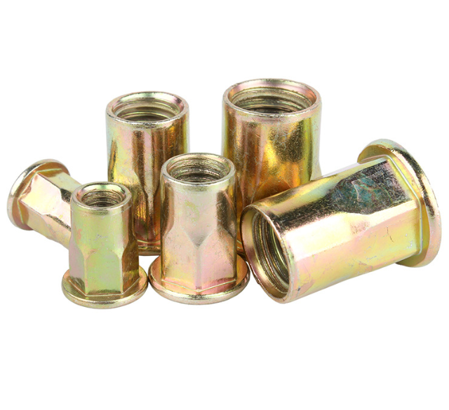 Galvanized Flat Head Full Hexagonal Rivet Nut