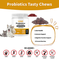Meilleure vente 120 mâche probiotiques chats à croquer, probiotiques pour animaux de compagnie de santé intestinale pour chats, supplément de probiotiques de qualité supérieure