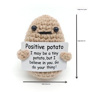 ตุ๊กตาถักโครเชต์ขนาดเล็กน่ารักทำด้วยมือมีสปริงไฟของขวัญร่าเริงผ้าถักไหมพรมขนสัตว์บวกมันฝรั่งของตกแต่ง - Product Image 6