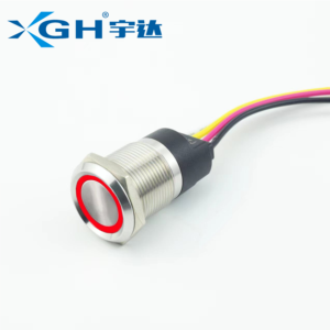 Cảm ứng chuyển đổi nút 19 Mét kim loại <span class=keywords><strong>push</strong></span> <span class=keywords><strong>button</strong></span> Power Supply nhãn ánh sáng RGB bi-màu LED loạt ánh sáng Nút chuyển đổi không thấm nước - Product Image 2