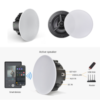 Système de haut-parleurs encastrés au plafond WiFi 2.4G 5G Airplay Multiroom DLNA BT avec AUX USB LAN