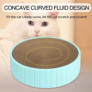 Fábrica Atacado Logotipo Personalizado Redondo Papelão Ondulado <span class=keywords><strong>Cat</strong></span> <span class=keywords><strong>Scratcher</strong></span> - Product Image 6