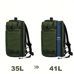 Mochila de Viaje Multifuncional Impermeable de Mezclilla, Resistente al Desgaste, Expandible, con Compartimento Profundo para Laptop - Product Image 3