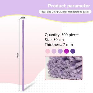 ชุดทำความสะอาดท่อ DIY สีสันหลากหลาย 100 ชิ้น แบบหนา 8 มม. กำมะหยี่หนา 9 มม. แบบแท่ง Liapu สีแดง แบบยืดหยุ่น - Product Image 2
