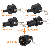 Adaptateur Camlock Type C pour réservoir IBC, raccord femelle vers raccord cannelé pour tuyau, connecteur rapide en polypropylène pour réservoir d'eau