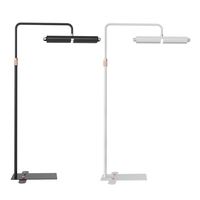 Lampe LED UV pour extensions de cils de 36 pouces, pliable, en forme de demi-lune, avec support pour téléphone, lampe de sol pour salon de beauté