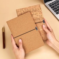 Umweltfreundliches Nachhaltiges Weiches Kiefernholz-Kork-Notizbuch A5 mit Individuellem Logo Holzmaserung Journal mit Verstärktem Papier Tagebuch