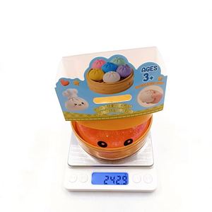 In-stock Colorful Promotional Toy Cute Glitter Dumpling Buns Squishy Stress Ball Smile Face Steamed Bun <b>Fidget</b> Toy with Steamer - Product Image 5