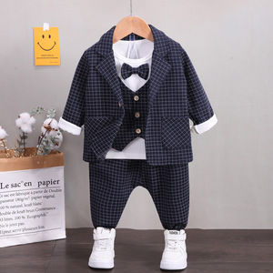 Vêtements décontractés pour enfants garçons, ensemble chemise et <span class=keywords><strong>short</strong></span> <span class=keywords><strong>avec</strong></span> nœud papillon, bretelles détachables, costumes de mariage pour garçons - Product Image 5