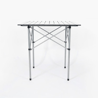 Mesa de Comedor Plegable de Aluminio Moderna para Exteriores, para Patio y Camping