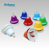 Orff 8 Tone Hand Press Bell, Colorful Chime Bells, Early Education Percussion Toy for Kindergarten Teaching and Performance