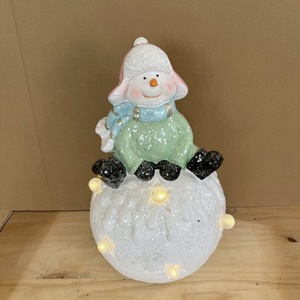 Muñeco de Nieve con Luces LED, Decoración Navideña para Interiores, Sala de Estar, Acabado Mate, Figura de Pie - Product Image 4