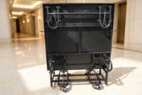 Plateforme de scène pliable en aluminium portable, noire, antidérapante, pour événements, conférences, expositions, spectacles