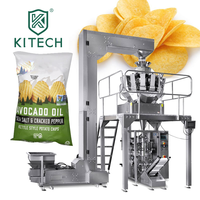 Machine d'emballage verticale automatique à 10/14 têtes pour biscuits, snacks et aliments en sachet, avec injection d'azote pour chips de pommes de terre