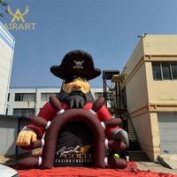 Tunnel gonflable personnalisé pour événements, tunnel d'entrée gonflable pour mascotte, thème pirate capitaine