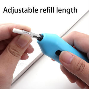 เครื่องเหลาดินสอพร้อมยางลบไฟฟ้าสำหรับเด็กใช้ในสำนักงานแบตเตอรี่ขนาด2 * AAA - Product Image 5