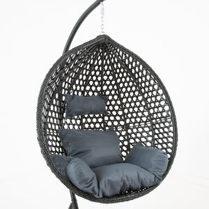 Moderno <span class=keywords><strong>giardino</strong></span> uovo sedia <span class=keywords><strong>da</strong></span> esterno monoposto appeso amaca sedia interna vimini Rattan Patio altalene con supporto - Product Image 2